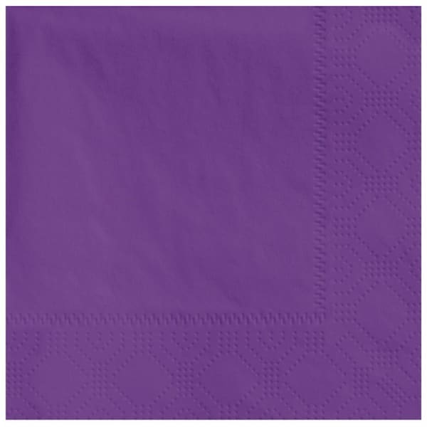 Hoffmaster 9.5 in. X 9.5 in. Purple Beverage Na in 2-Ply 1/4 Fold Regal Emboss 2, 250PK - 180339
