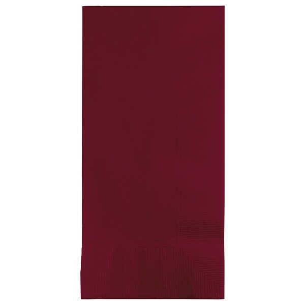 Touch Of Color 4" x 8" Burgundy Red Dinner Napkins 600 PK - 673122B