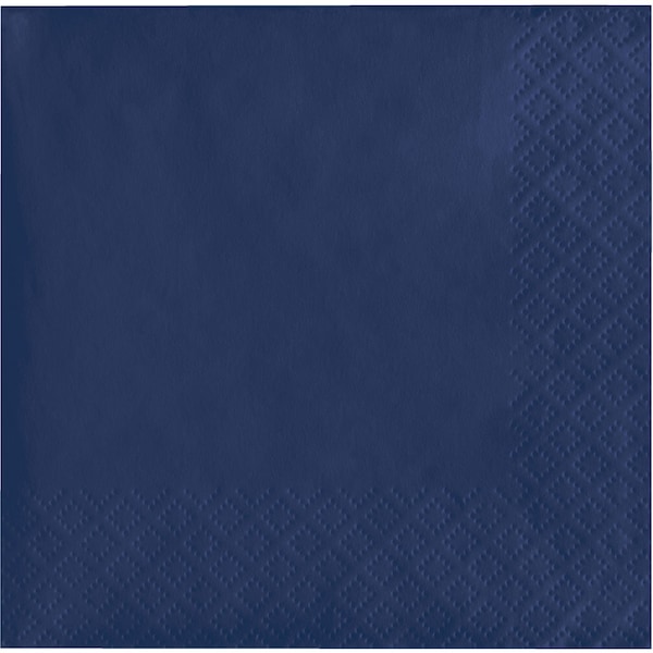 Touch Of Color Navy Blue Beverage Napkins 3 ply, 5"x5", 500PK - 571137B