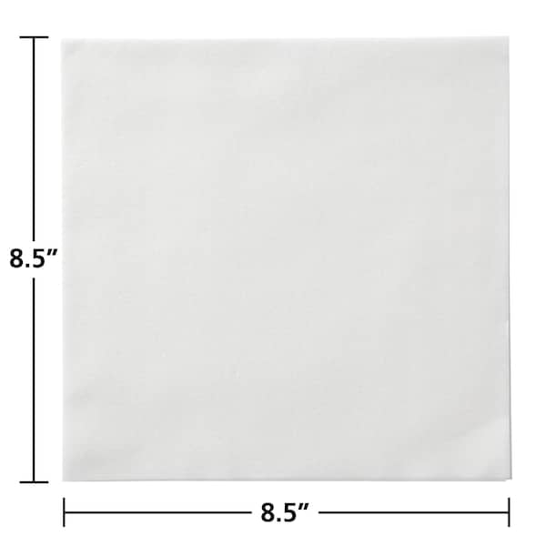 Linen-Like 8.5" x 8.5" Linen-Like White Dinner Napkins 300 PK - 120053