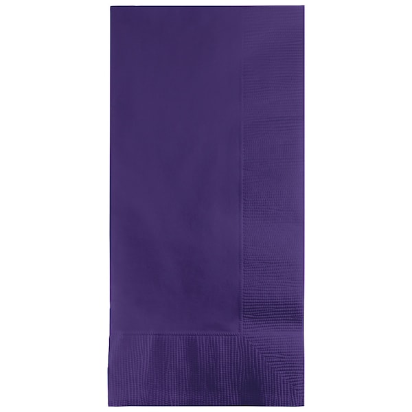 Touch Of Color 4" x 8" Purple Dinner Napkins 600 PK - 67115B