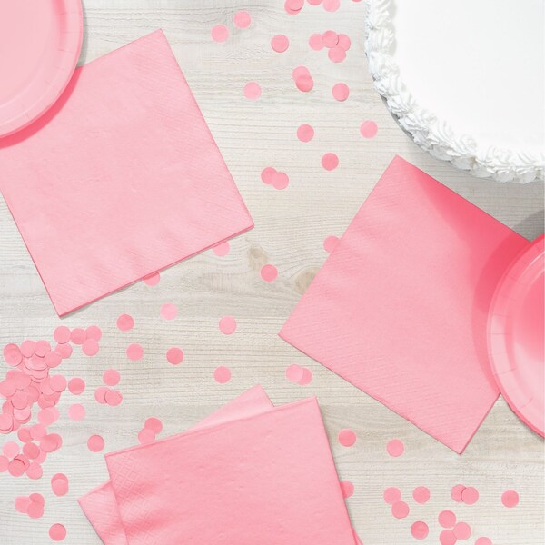 Touch Of Color 6.5" x 6.5" Classic Pink Napkins 600 PK - 139190135