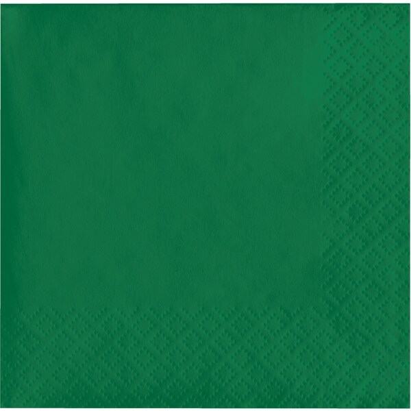 Touch Of Color Emerald Green Beverage Napkins, 5"x5", 1200PK - 259112