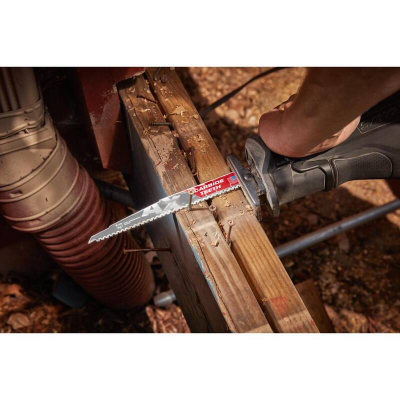 Milwaukee 9 pulgadas AX, TORCH & WRECKER Hojas de sierra de vaivén con dientes de carburo de tungsteno (Juego de 3 piezas) - 48-00-5226-48-00-5202-48-00-5272.