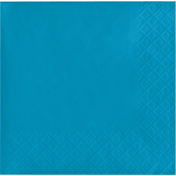 Touch Of Color Turquoise Blue Beverage Napkins, 5"x5", 600PK - 803131B