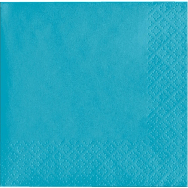 Touch Of Color Bermuda Blue Beverage Napkins, 5"x5", 500PK - 571039B