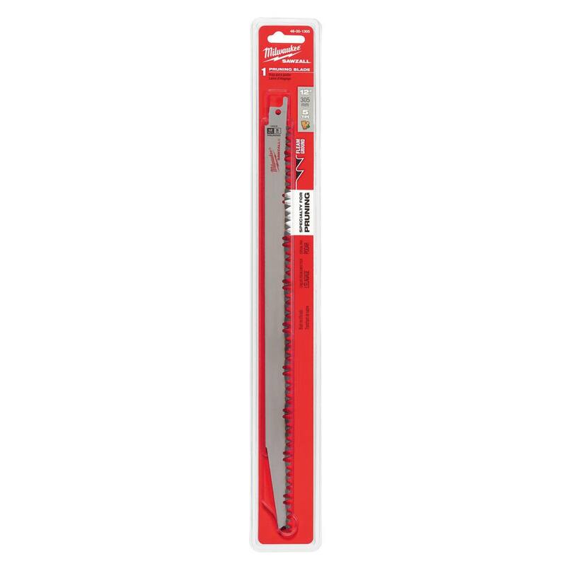 Milwaukee 12 pulgadas 5 TPI Hoja de sierra sable para poda (1 pieza) - 48-00-1305