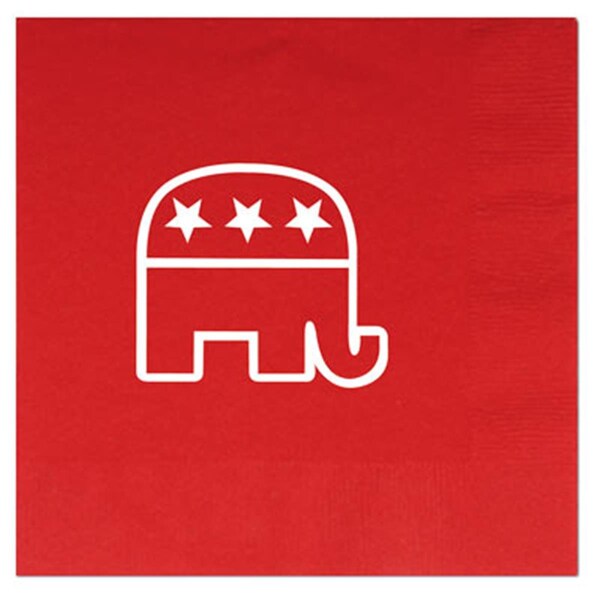 Goldengifts Republican Luncheon Napkins Red, 12PK - GO496427