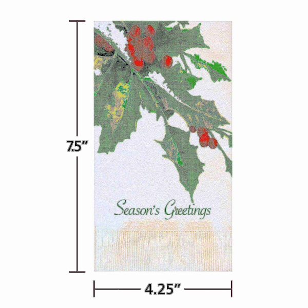 Hoffmaster 7.5" x 4.25" Seasonal Printed Dinner Napkins PK 1000 PK - 831216