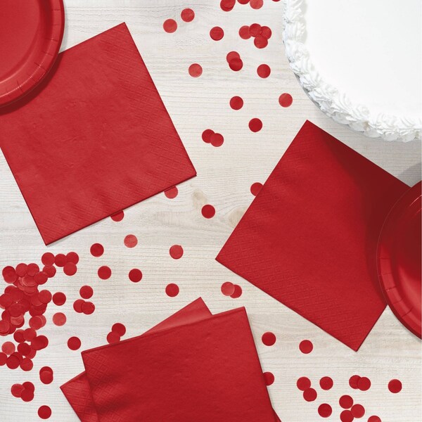 Touch Of Color 6.5" x 6.5" Classic Red Napkins 600 PK - 661031B