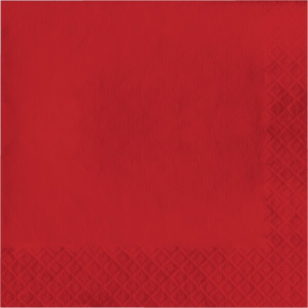 Touch Of Color 6.5" x 6.5" Classic Red Napkins 600 PK - 661031B