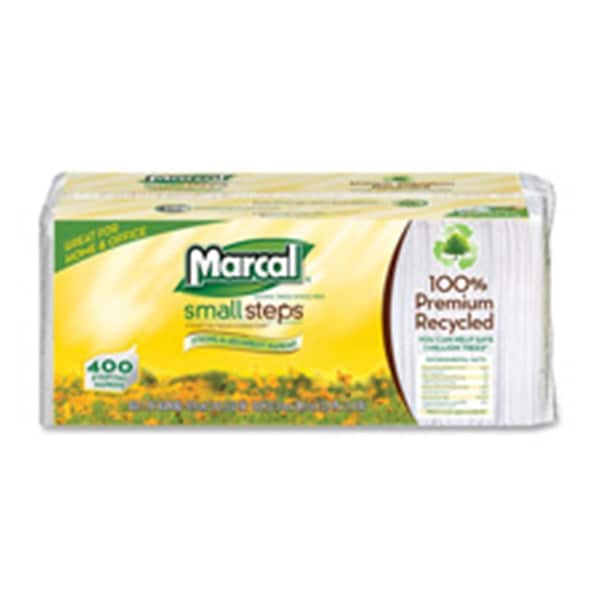 Marcal Paper Mills, Inc  Luncheon Napkin, Single-Ply, 12.5 in. x 11.25 in., White, 2400PK - MA464117