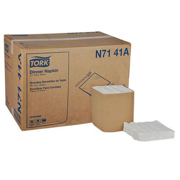 Giftgear SC  1-Ply 0.25 Fold Tork Universal  Dinner Napkin - White - 17 x 17 in. - GI3484881