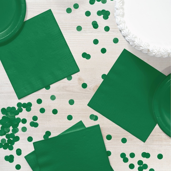 Touch Of Color 6.5" x 6.5" Emerald Green Napkins 600 PK - 139184135