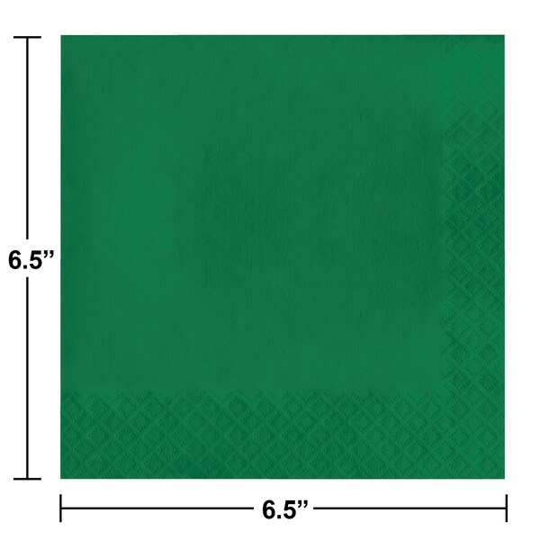Touch Of Color 6.5" x 6.5" Emerald Green Napkins 600 PK - 139184135