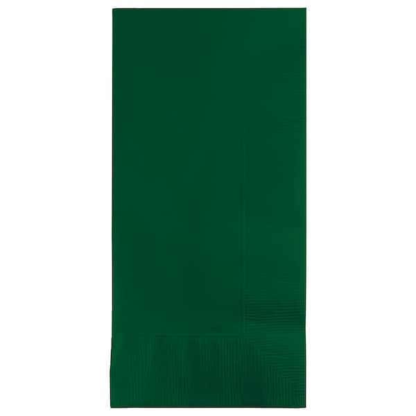 Touch Of Color 4" x 8" Hunter Green Dinner Napkins 600 PK - 673124B