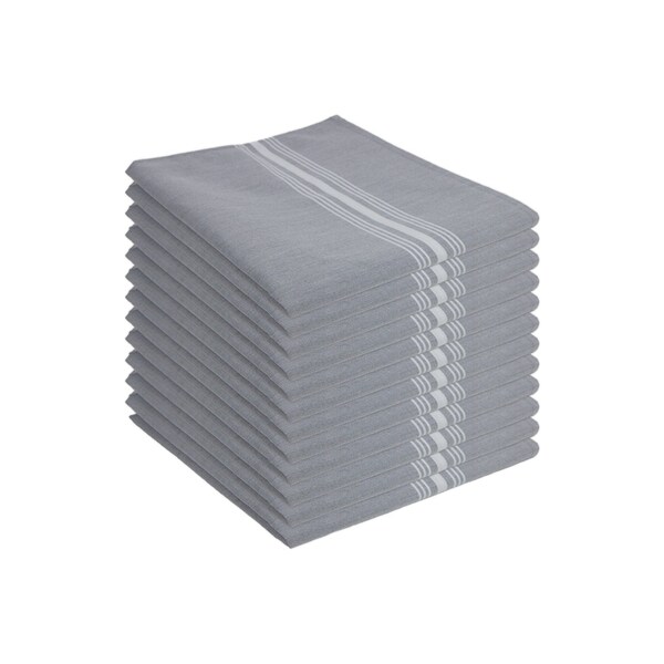 Monarch Brands Bistro Napkins 0, Reverse Gray, 120PK - RV-BISTRO-GY-CS