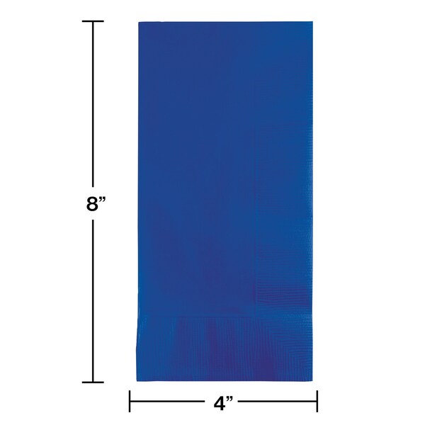 Touch Of Color 4" x 8" Cobalt Blue Dinner Napkins 600 PK - 673147B