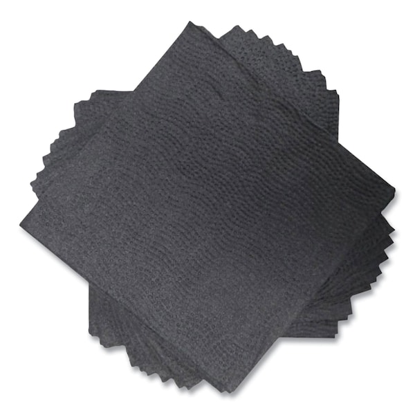 Morcon Tissue Morsoft Beverage Napkins, 2-Ply, 9 x 9.5, Black, 1000PK - VT522