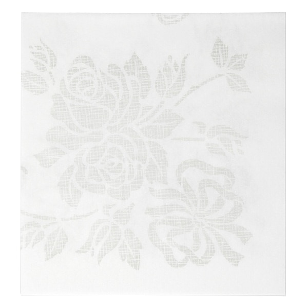 Hoffmaster 8.5" Linen-Like Silver Floral Dinner Napkins 300 PK - 125040