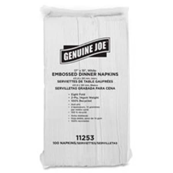 Genuine Joe Dinner Napkins, 2-Ply, 17 in. x 15 in., WE, 100PK - GE463997