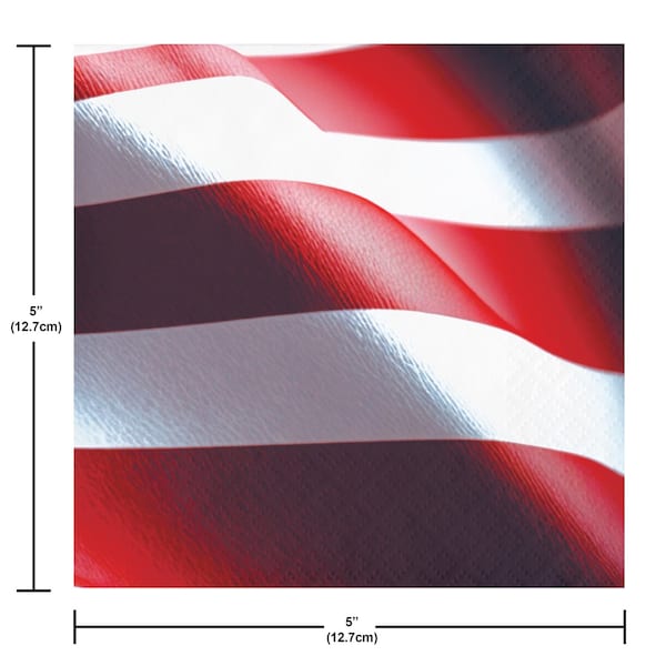 Creative Converting Freedom Flag Paper Beverage Napkins, 192PK - 374178