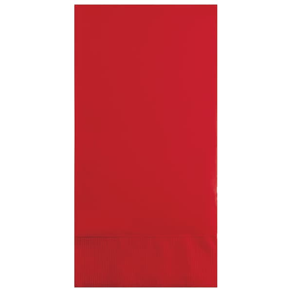 Touch Of Color Classic Red Guest Towels, 4"x8", 192PK - 951031