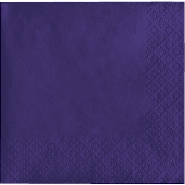 Touch Of Color Purple Beverage Napkins, 5"x5", 600PK - 139371154