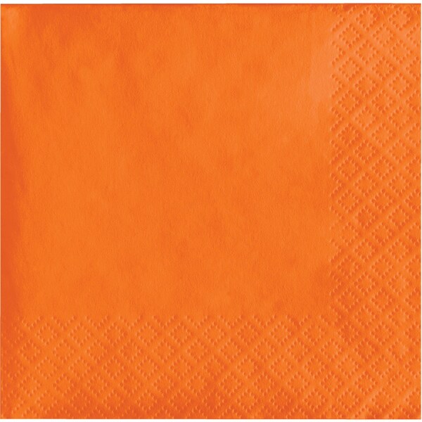 Touch Of Color Sunkissed Orange Beverage Napkins 3 ply, 5"x5", 500PK - 57191B