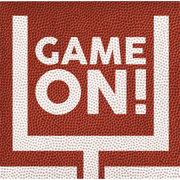 Creative Converting 5" Football Fun Beverage Napkins PK192, 192PK - 359347