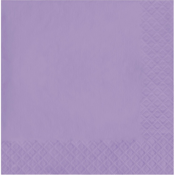 Touch Of Color 6.5" x 6.5" Luscious Lavender Purple Napkins 600 PK - 139186135