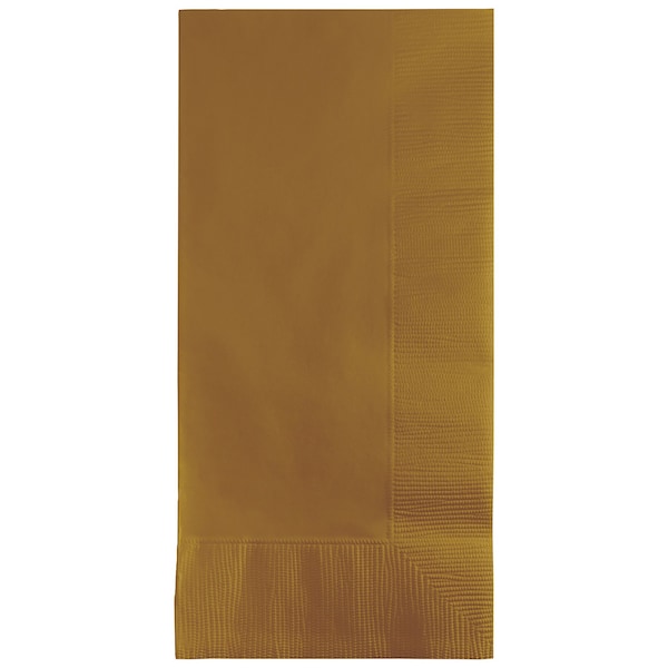 Touch Of Color 4" x 8" Glittering Gold Dinner Napkins 600 PK - 673276B