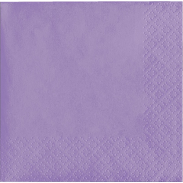 Touch Of Color Luscious Lavender Beverage Napkins 3 ply, 5"x5", 500PK - 57193B