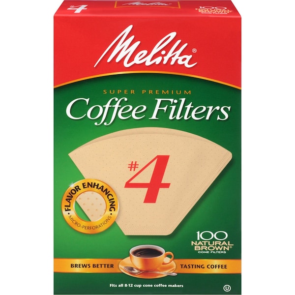 Melitta Melitta 12 cups Brown Cone Coffee Filter 100 pk - 624602