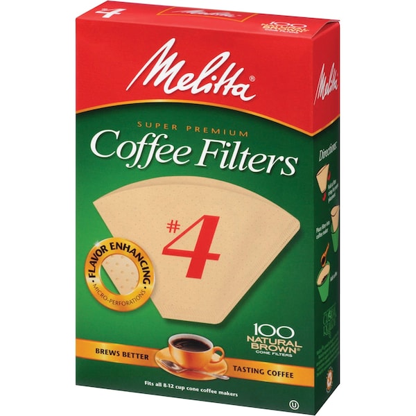 Melitta Melitta 12 cups Brown Cone Coffee Filter 100 pk - 624602