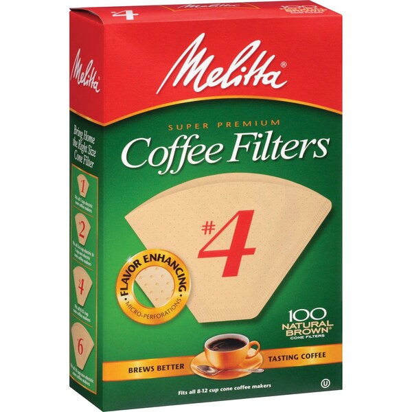Melitta Melitta 12 cups Brown Cone Coffee Filter 100 pk - 624602