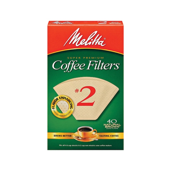 Melitta Melitta 6 cups Brown Cone Coffee Filter 40 pk - 612412