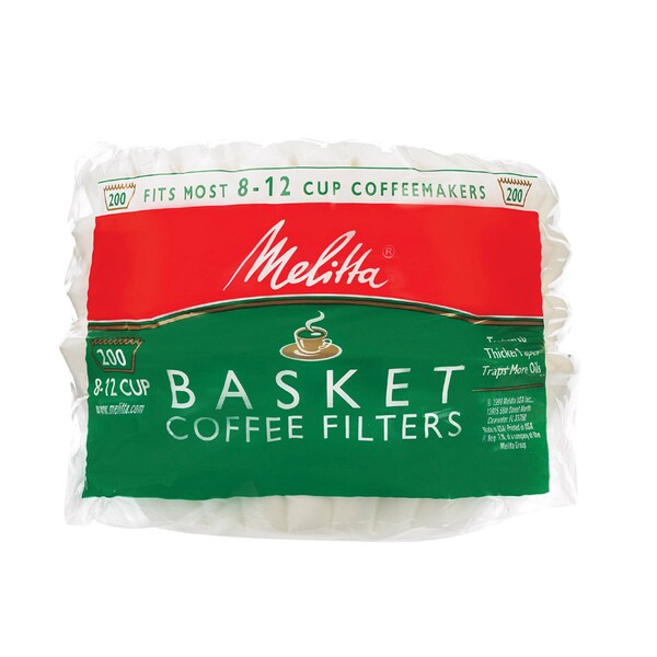 Melitta Melitta 8-12 cups White Basket Coffee Filter 200 pk - 629524