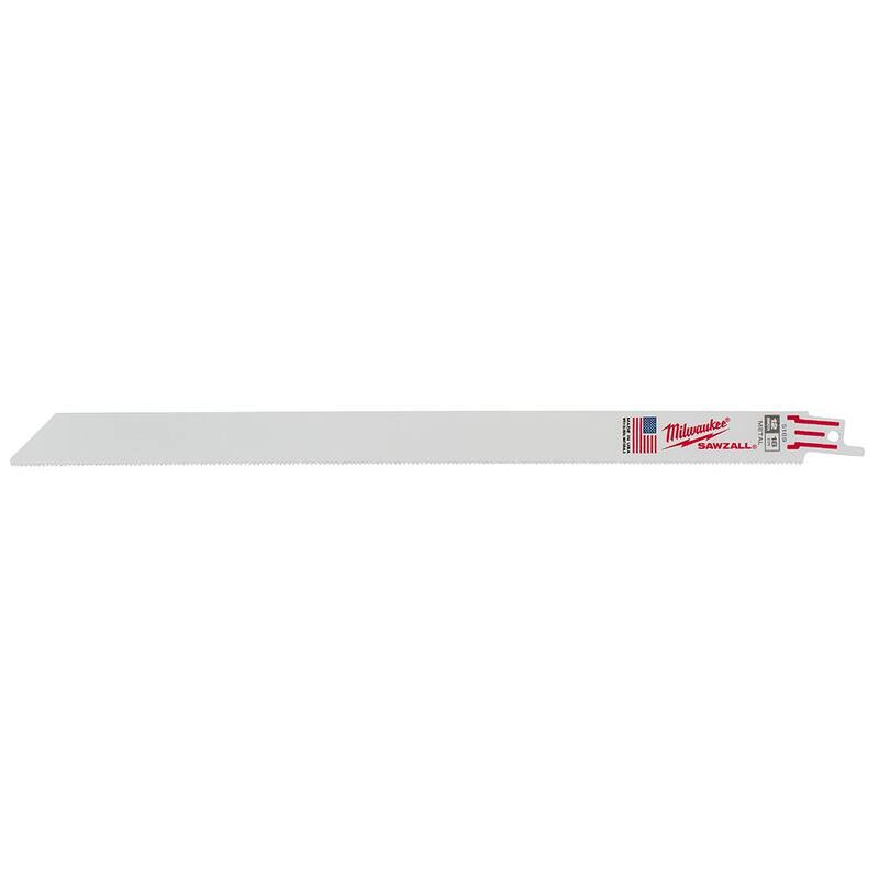 Sierra alternante para cortar metal de tamaño mediano de 12 pulgadas y 18 dientes por pulgada de Milwaukee (paquete de 10) - 48-00-5189-10X