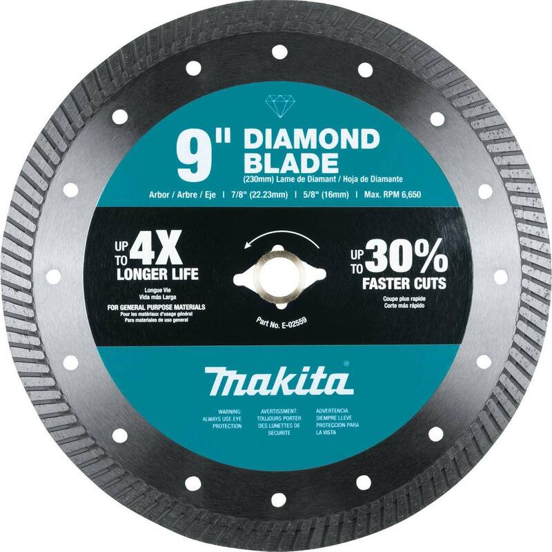 Makita 9 in. Diamond Blade, Turbo, Uso General - E-02559