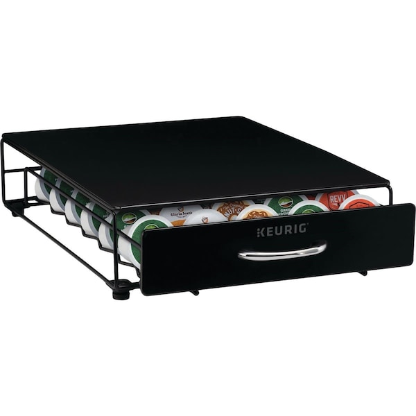 Keurig 11.25 In. x 4.25 In. x 14.8 In. Black Metal Under Brewer Storage Drawer - 5000199369