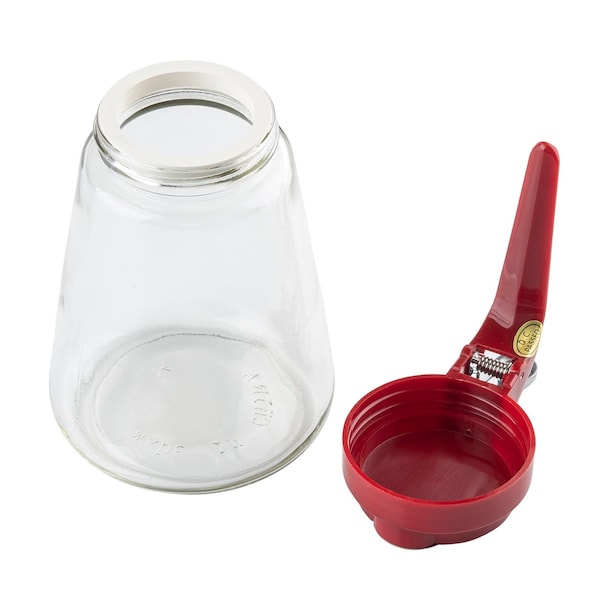 Tablecraft Glass Syrup Dispenser, Red, 6 oz, PK12 - 406RE