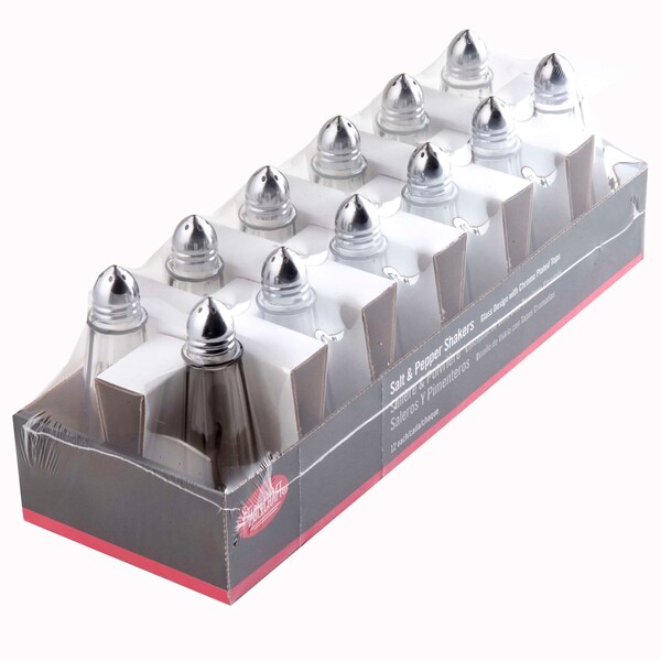Tablecraft Tablecraft 1 oz. Eiffel Tower Salt And Pepper Chrome Top Shaker, PK48 - C83-12