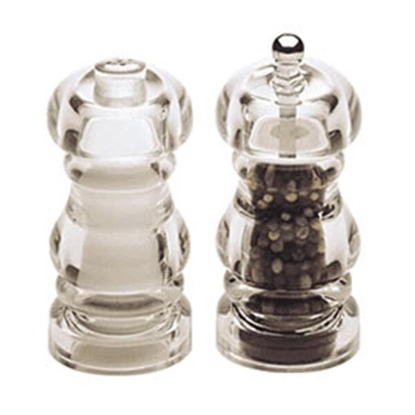 Chef Specialties 5 Inch - 13cm LaurelAcrylic Pepper Mill Salt Shaker Set - 29190
