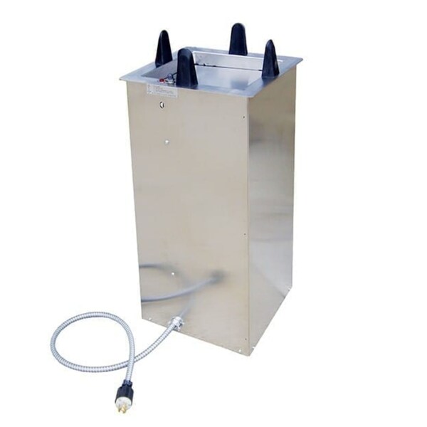 Lakeside Regular Heated Drop-In Square Plate Dispenser; 8-1/2" to 9-1/4" - S6009