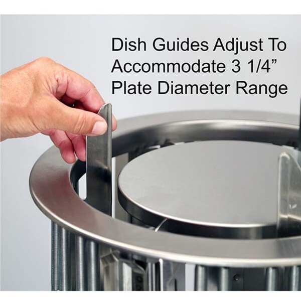 Lakeside Adjustable Heated Drop-In Plate Dispenser - 4-1/4" to 7-1/2" Plates - 914
