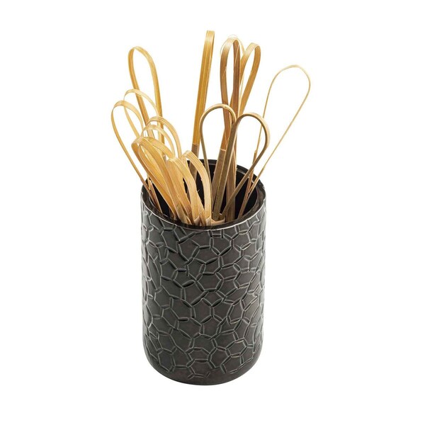 Tablecraft Sugar Tube Holder, Round, Black Finish - 10739