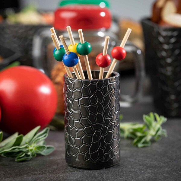 Tablecraft Sugar Tube Holder, Round, Black Finish - 10739