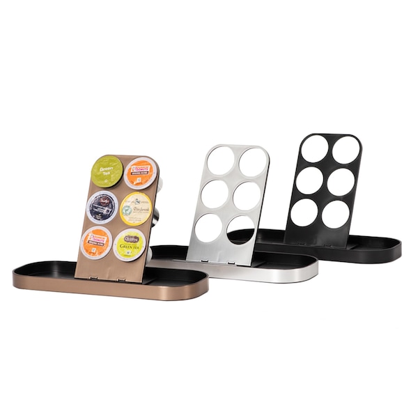 Hapco-Elmar Finishing Touches 6 Pod Holder  Amenity Tray, Matte Black, 6PK - KCH400BLK