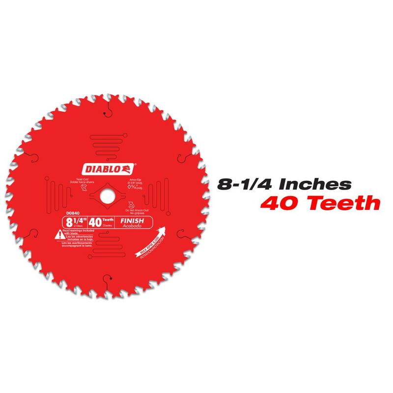 DIABLO 8-1/4 pulgadas x 40 dientes y 8-1/4 pulgadas x 60 dientes Hojas circulares finas para sierra (2 hojas) - D08400860X2GS